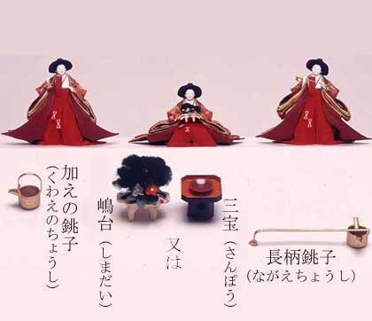 小道具のもたせ方｜雛人形の紹介｜京都の五月人形・兜/雛人形 